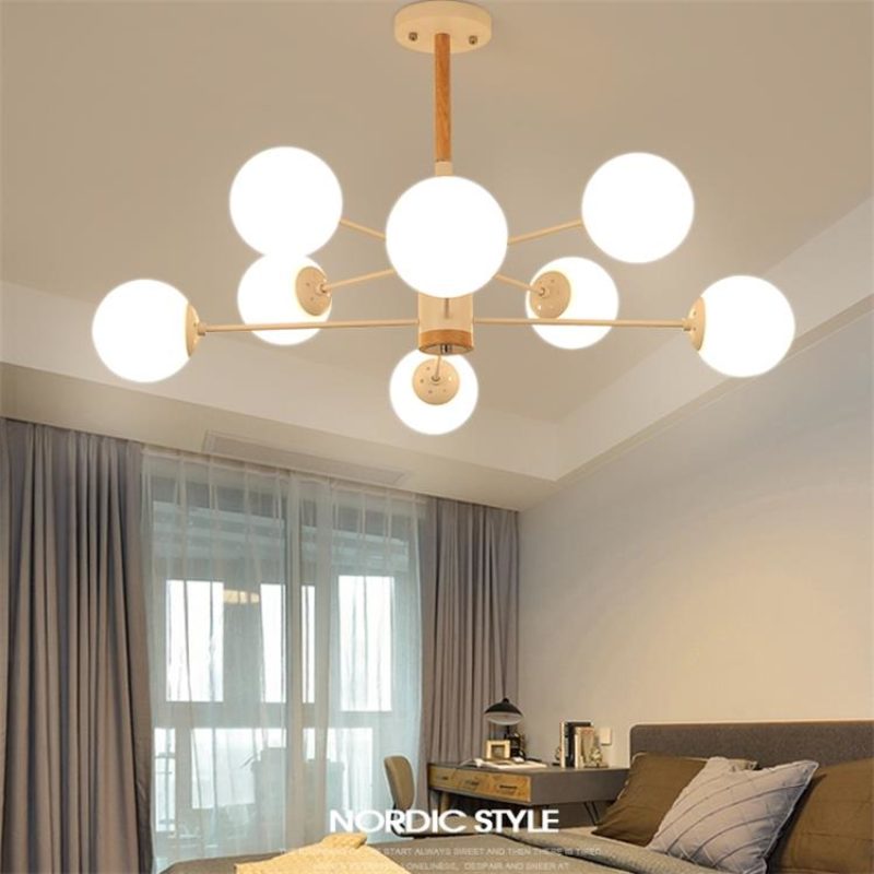 Dutti Wood Led Pendant Light For Living Room Creative Personality