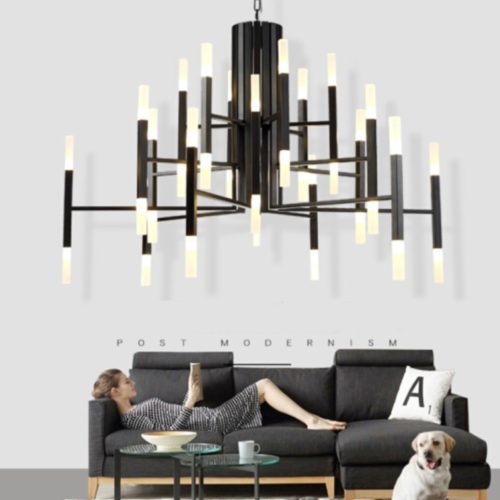 dutti d0039 led chandelier modern creative black gold lighting for
