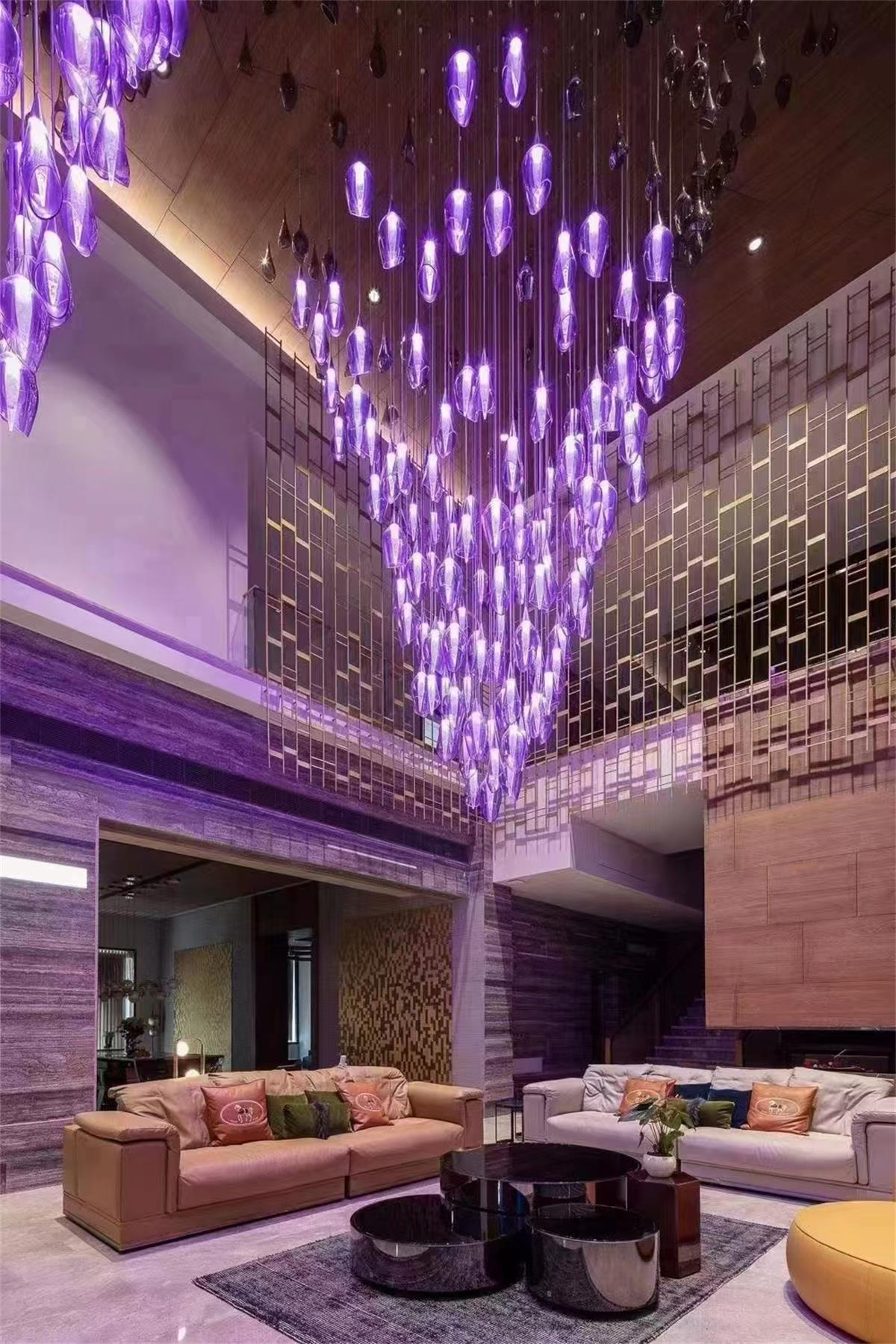 Dutti Non-standard Large long Modern LED Chandelier for Villa lobby