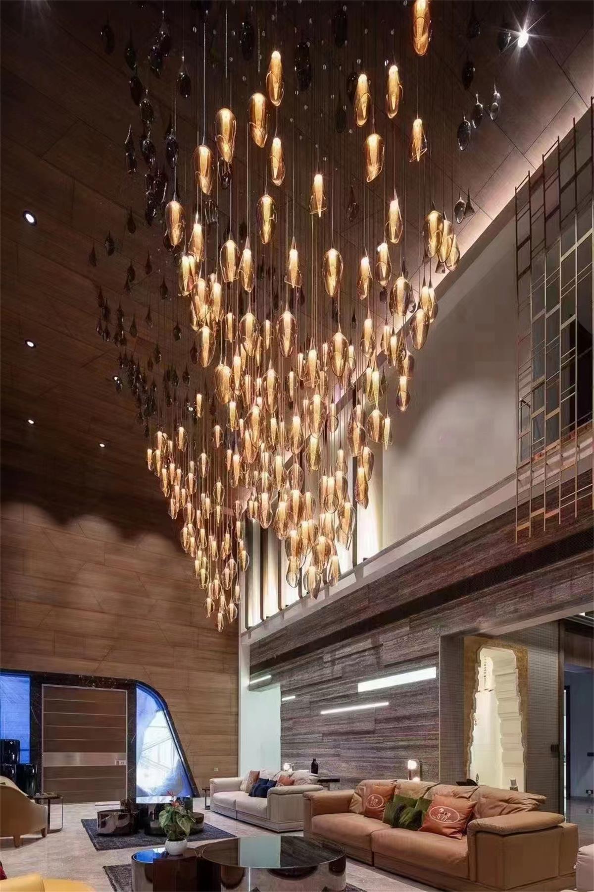 Dutti Non-standard Large long Modern LED Chandelier for Villa lobby