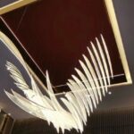 D0101 Dutti LED Bronze Acrylic Flying Birds Modern Chandelier for Showroom, Restaurant, Dining Room, Living Room