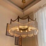 D0113 Dutti LED Brass Crystal Gossiping Modern Chandelier for Dining Room, Ballroom, Bar, Restaurant