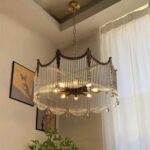 D0113 Dutti LED Brass Crystal Gossiping Modern Chandelier for Dining Room, Ballroom, Bar, Restaurant