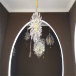 DB005 DUTTI LED Brass Chandelier modern crystal luxury for lobby villa living room restaurant entryway hallway hotel 8 10 12 18 light