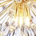 DB005 DUTTI LED Brass Chandelier modern crystal luxury for lobby villa living room restaurant entryway hallway hotel 8 10 12 18 light