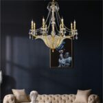 DB007 DUTTI LED Brass Chandelier crystal luxury for living room villa lobby restaurant bedroom European French 4 6 8 10 light arm