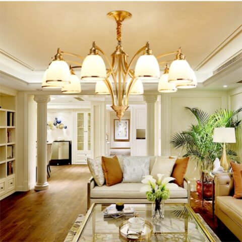 DB008 DUTTI LED Bronze Chandelier modern European American for living room restaurant atmosphere 3 5 6 8 19 light arm three color adjustment