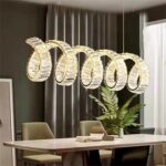 DB013 DUTTI LED Brass Chandelier Modern crystal Designer ring Wave for dinner room club shop villa