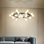 Dutti D0023 Contemporary LED Chandelier creative personality living room Nordic minimalist luxury restaurant Designer bedroom clothing store led glass magic bean 15 head diameter 58cm