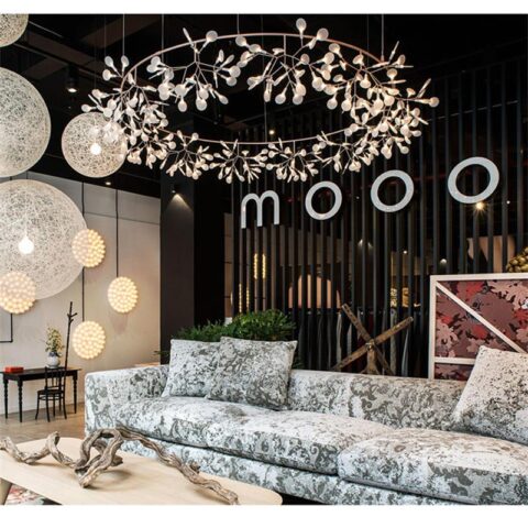 Dutti D0027 LED Chandelier Living room lamp led ceiling lamp post modern minimalist 3 ring atmosphere room bedroom lamp home creative personality office round single circle 40CM