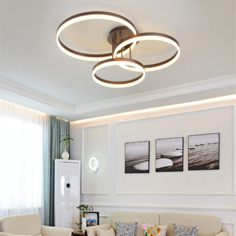 Dutti D0027 LED Chandelier Living room lamp led ceiling lamp post modern minimalist 3 ring atmosphere room bedroom lamp home creative personality office round single circle 40CM