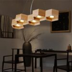 Dutti D0035 LED Chandelier rustic art creative modern minimalist personality solid wood dining room living room bedroom study bar Lamp