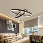 Dutti D0038 LED Chandelier Modern minimalist led restaurant chandelier Round Nordic living room creative personality bedroom study office lamps brushed nickel  3 ring