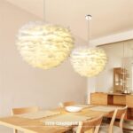 Dutti D0045 American swan feather LED chandelier for bedroom iving room dining room children room Modern creative personality Nordic warm LED Pendant Lights