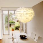 Dutti D0045 American swan feather LED chandelier for bedroom iving room dining room children room Modern creative personality Nordic warm LED Pendant Lights