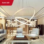 Dutti D0046 Circle LED Chandelier for Living Room Restaurant Bedroom Study Room office Creative Art Simple Acrylic Villa Duplex Hallway Balcony ring LED Pendant Lights 3 ring