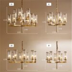 Dutti D0054 LED copper Chandelier light for living room dining hall room bedroom American luxury lamp simple creative personality lighting
