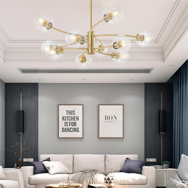Dutti D0057 copper LED chandelier for living room bedroom restaurant luxury Nordic molecular modern Postmodern minimalist led pendant light