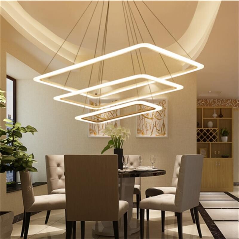 Dutti D0063 LED Pendant Light post modern minimalist atmosphere household Living room dinning room restaurant Hall lamp rectangle creative personality lighting