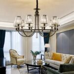 Dutti D0075 Crystal LED Chandelier American modern style for foyer restaurant living room dining room bedroom 2019 new simple wrought iron lamp European lights