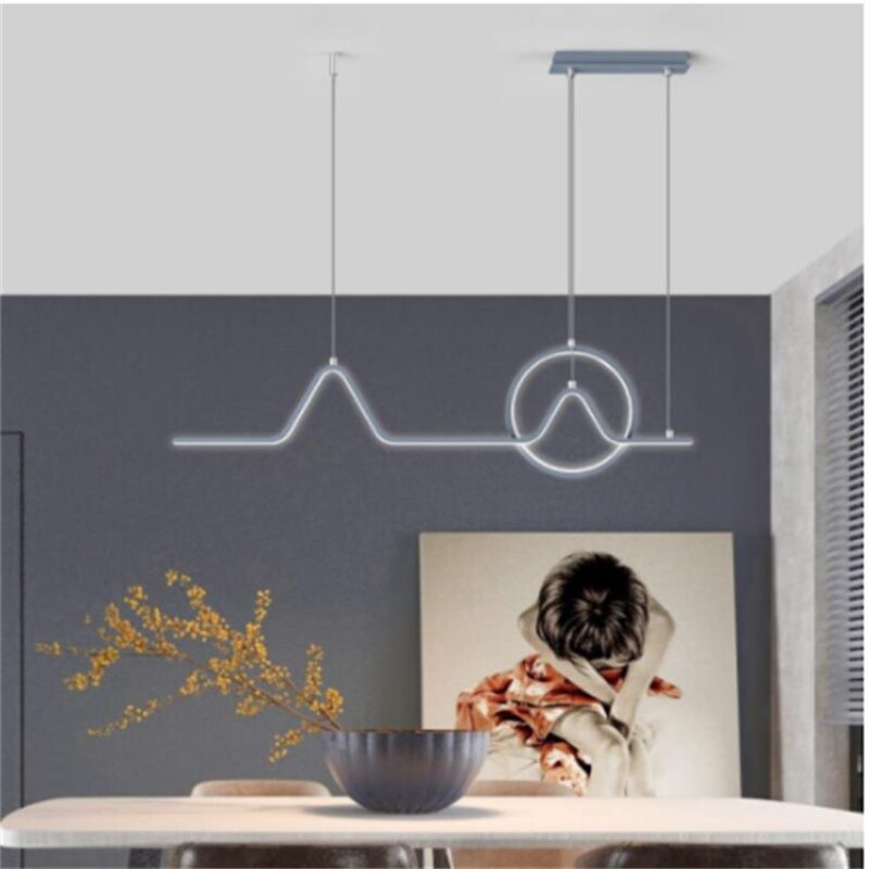 Dutti D0080 LED chandelier with Fishing line hanging wire golden luxury modern minimalist for restaurant bar table front desk
