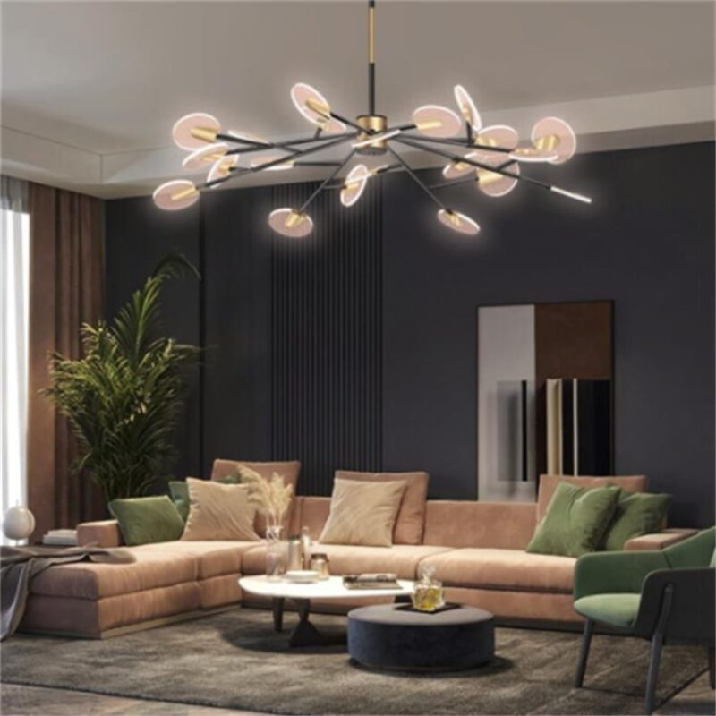 Dutti D0081 LED chandelier for living room dining room modern minimalist creative dining table stylish personality atmosphere acrylic infinite color changing