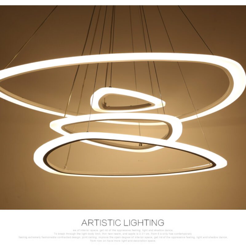 Dutti D0001 LED Chandelier Freedom light creative personality dining room modern minimalist lighting post modern led ring three atmospheric living room office diameter 520mm2,3,5 ring natural light