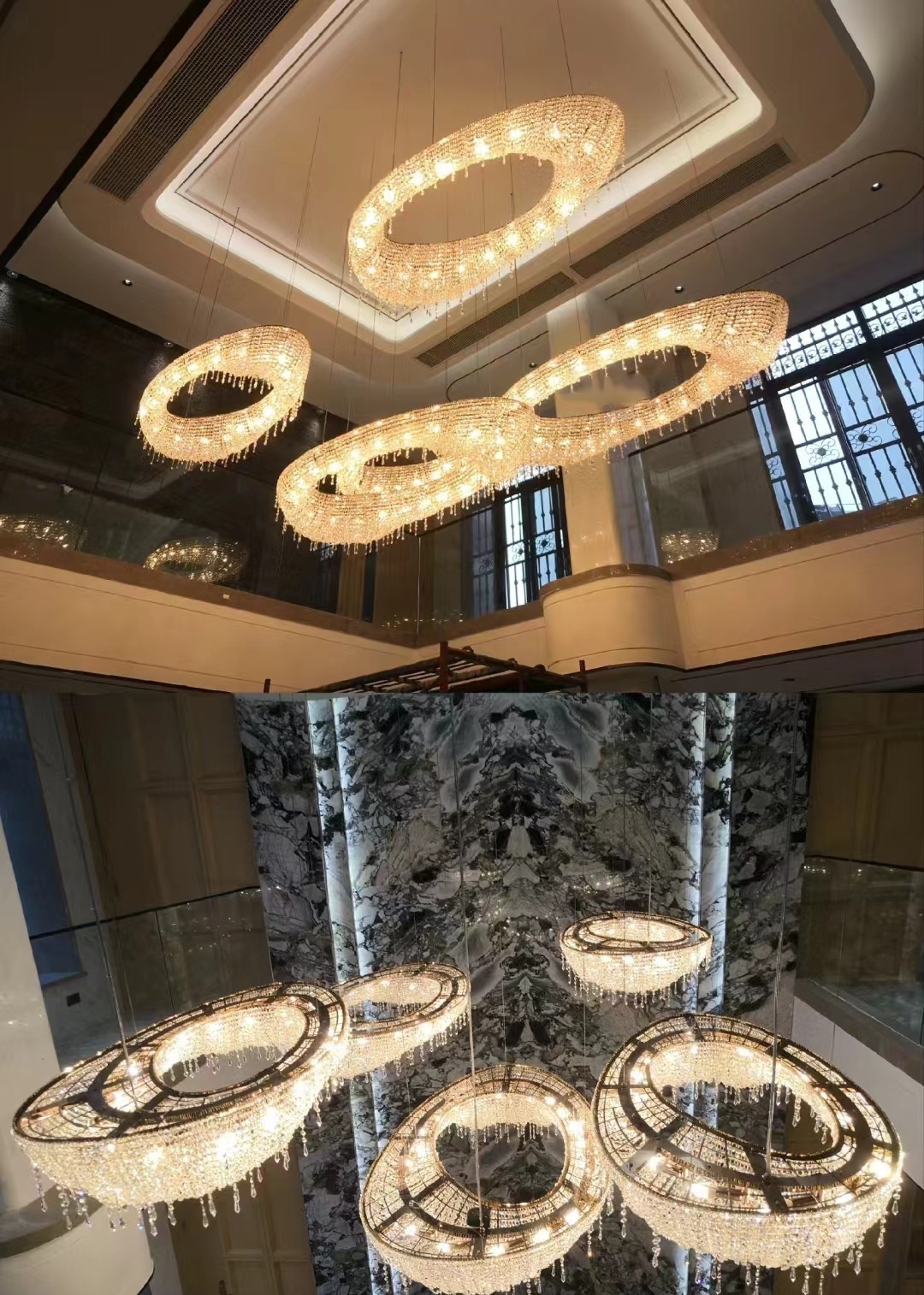 Elevate Your Villa Lobby with Dutti LED Crystal Circle Modern Non-standard Chandelier Ceiling Pendant Lighting: A Comprehensive Guide