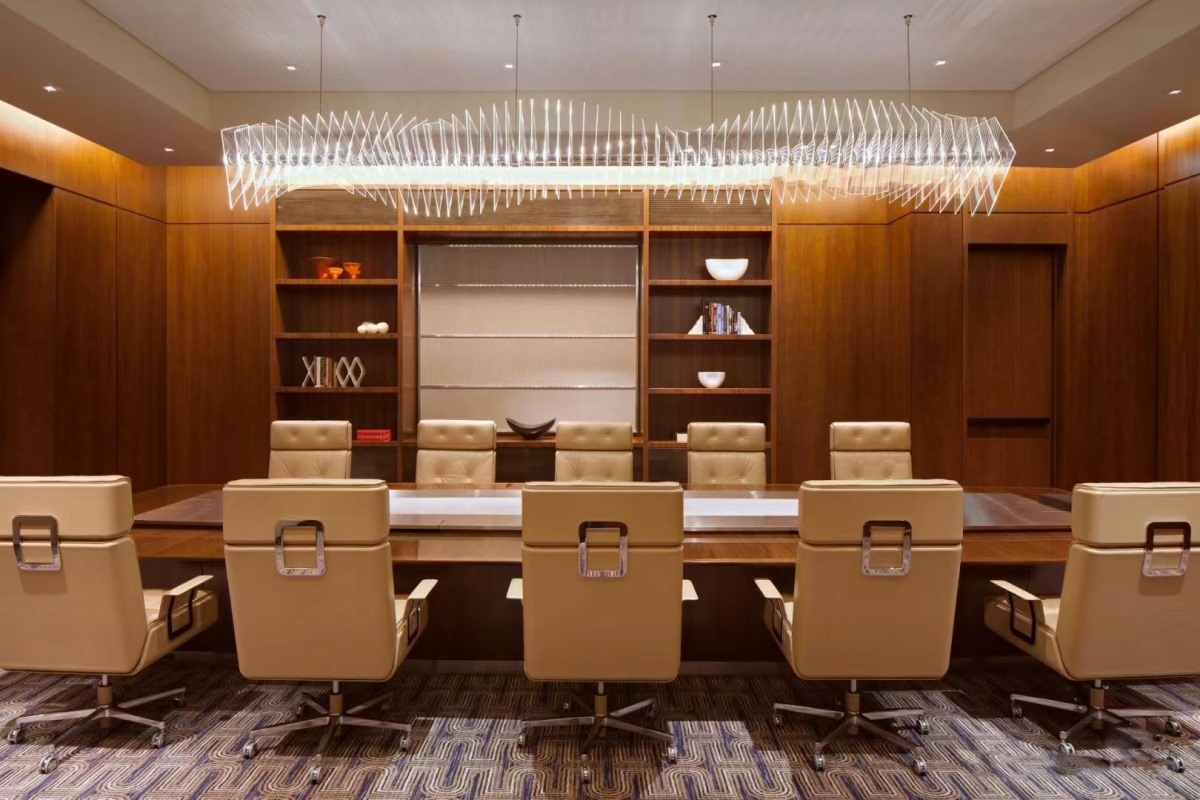 Illuminating Excellence: Dutti LED Long Acrylic Modern Non-standard Chandelier Ceiling Pendant Lighting OEM/ODM Custom for Conference Room