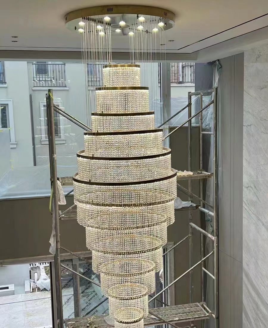 Dutti LED Non-standard Chandelier Crystal Modern Ceiling Pendant Lighting OEM custom for Villa Hall