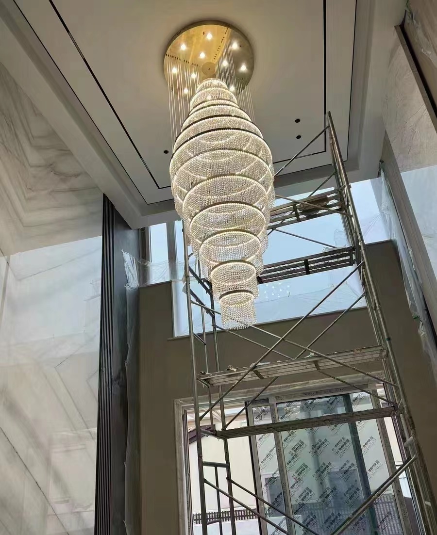 Dutti LED Non-standard Chandelier Crystal Modern Ceiling Pendant Lighting OEM custom for Villa Hall