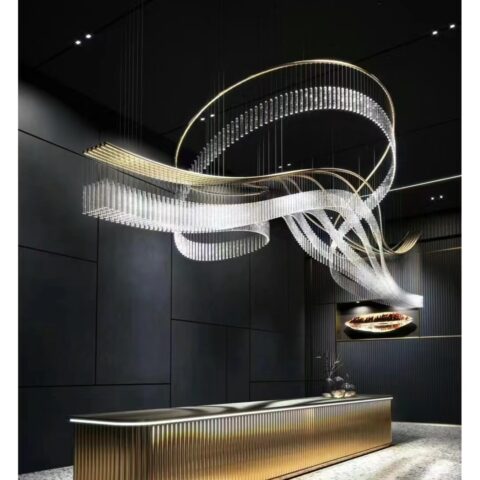 Dutti LED Non-standard Large long Modern LED Chandelier for Hotel Lobby