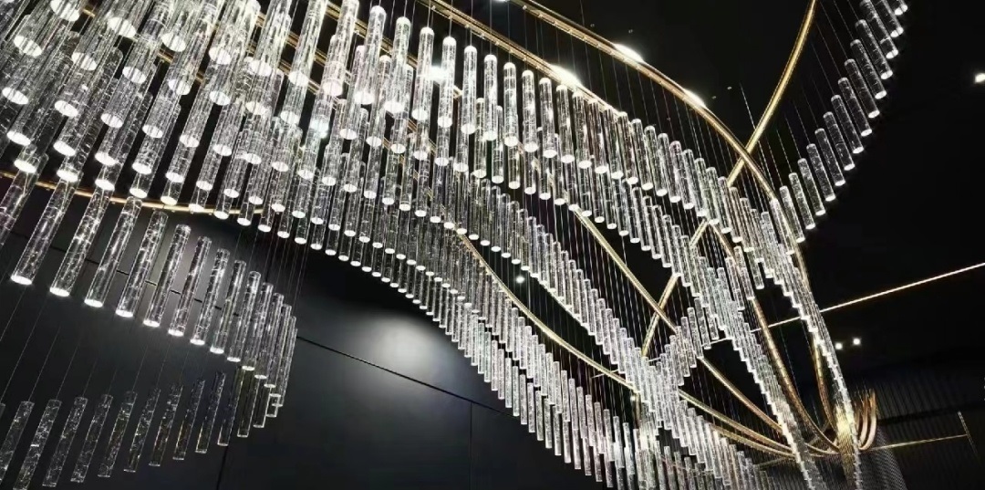 Dutti LED Non-standard Large long Modern LED Chandelier for Hotel Lobby