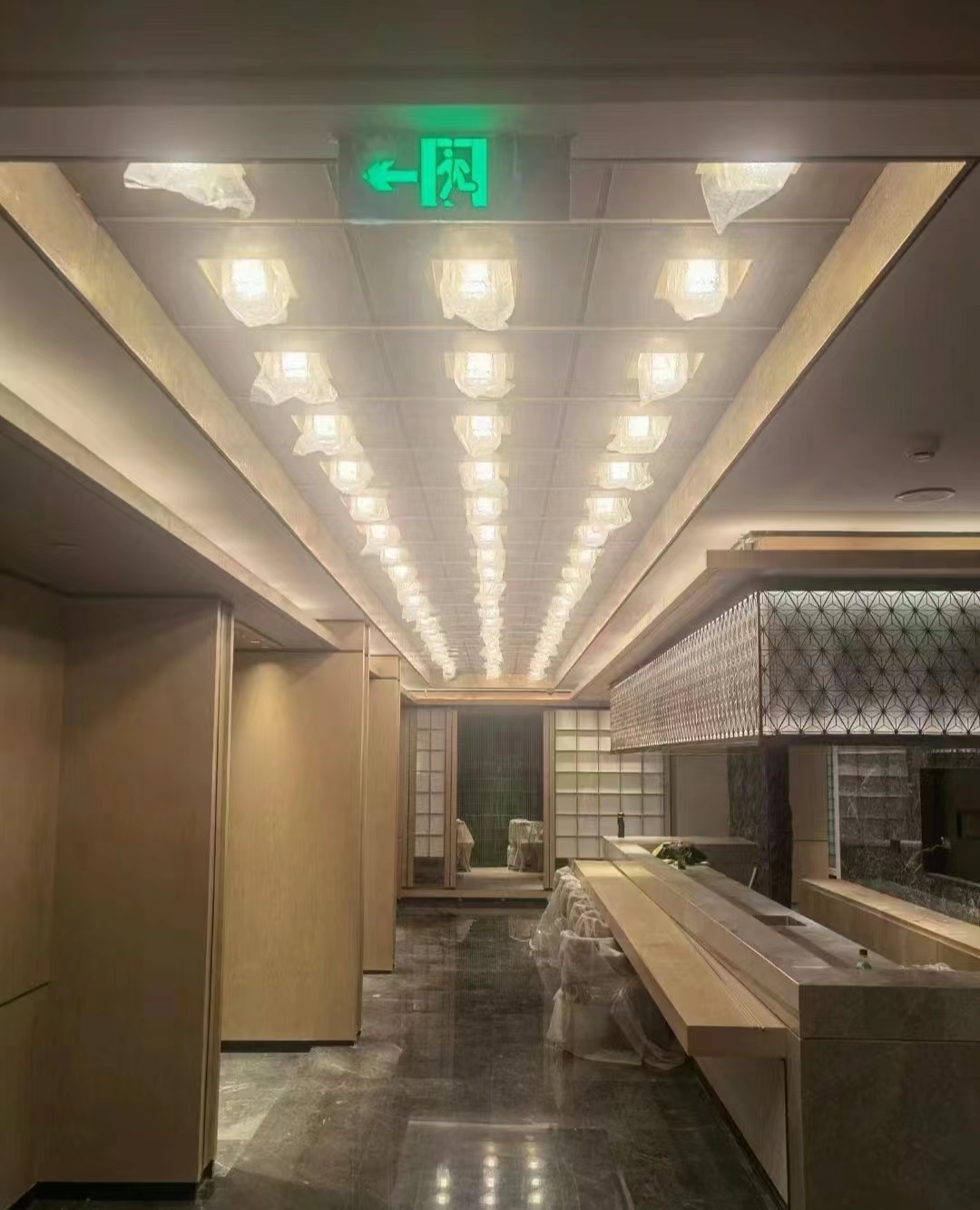 Dutti LED Non-standard Modern Chandelier Bronze Crystal Pendant Ceiling lighting OEM custom for Banquet Hall
