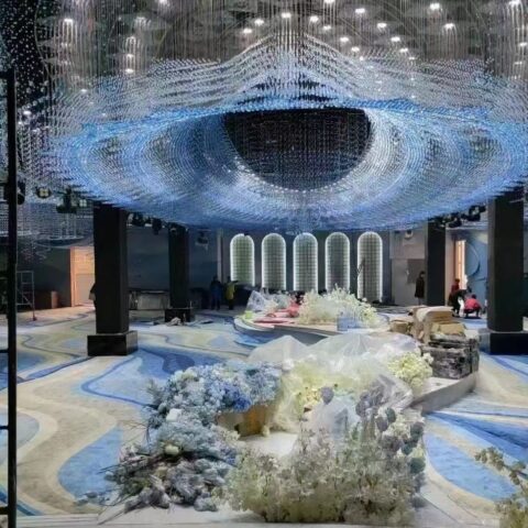 Dutti LED Non-standard Modern Chandelier Large Ceiling Pendant Lighting OEM custom for Banquet Hall