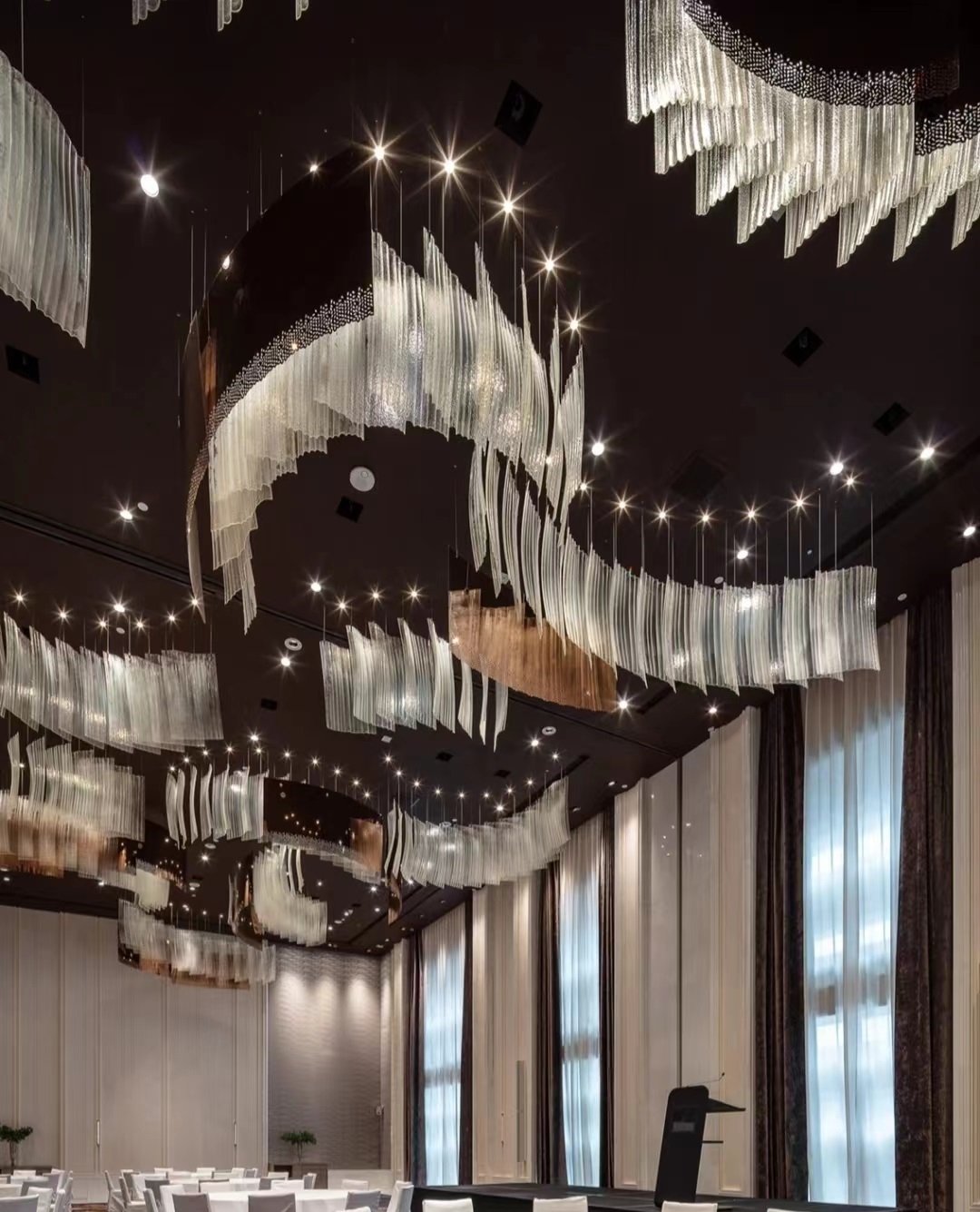 Dutti LED Non-standard Modern Chandelier Large Ceiling Pendant Lighting OEM custom for ballroom 