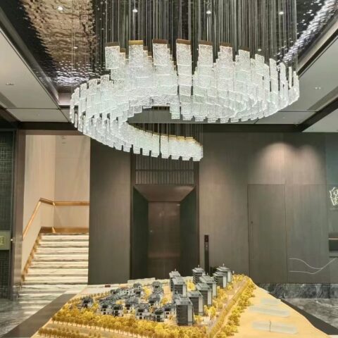 Dutti LED Non-standard Modern chandelier Glass LED pendant ceiling lighting custom for Showroom