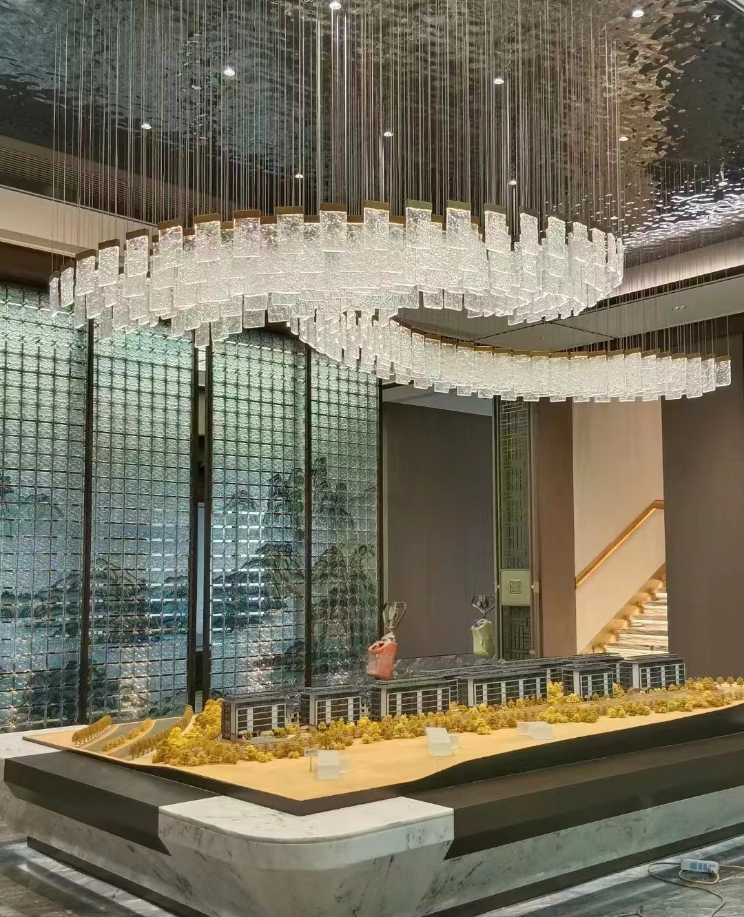 Dutti LED Non-standard Modern chandelier Glass LED pendant ceiling lighting custom for Showroom 