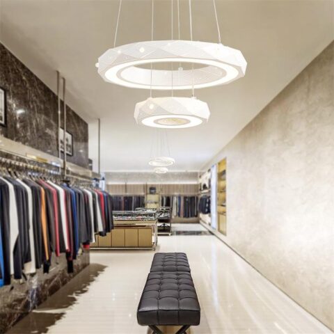 Dutti D0008 LED Pendant Light Minimalist modern led living room lamp dining room chandelier lighting atmospheric personality creative study dining room lamp single layer diameter 20 cm - warm light