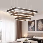 Dutti D0006 LED chandelier restaurant creative postmodern atmospheric living room chandelier minimalist bedroom lamp hall rectangular office double medium 80 60CM