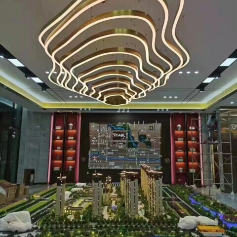 Non-standard modern LED Chandelier Ceiling Lighting customization for Exhibition Hall